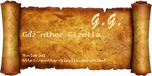 Günther Gizella névjegykártya