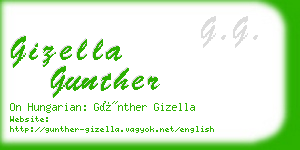 gizella gunther business card